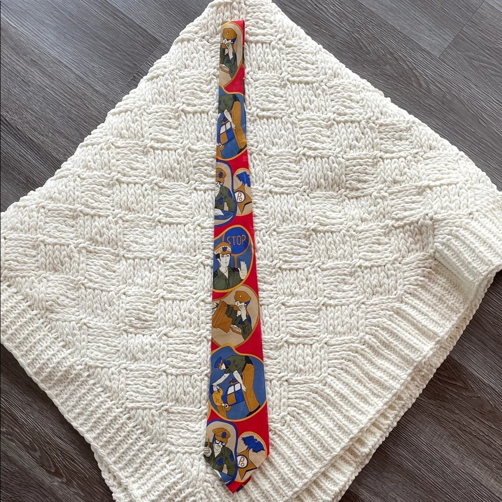 Dimoda Vintage Men’s Police Novelty Handmade Necktie